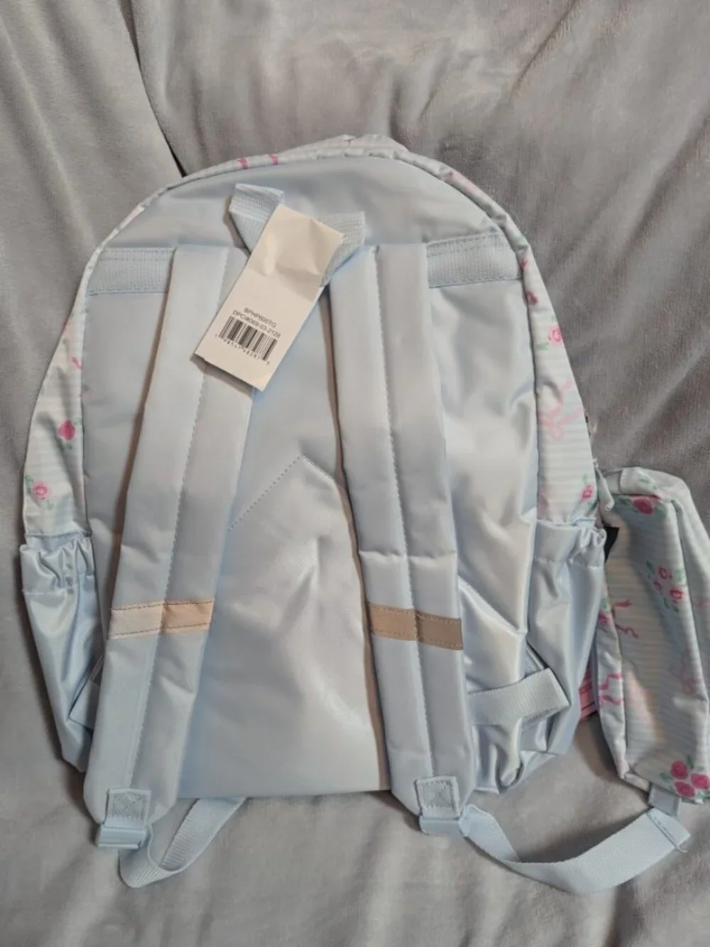NWT Locker Club Floral Backpack Set with Pencil Pouch, Bow Charm & Headphones